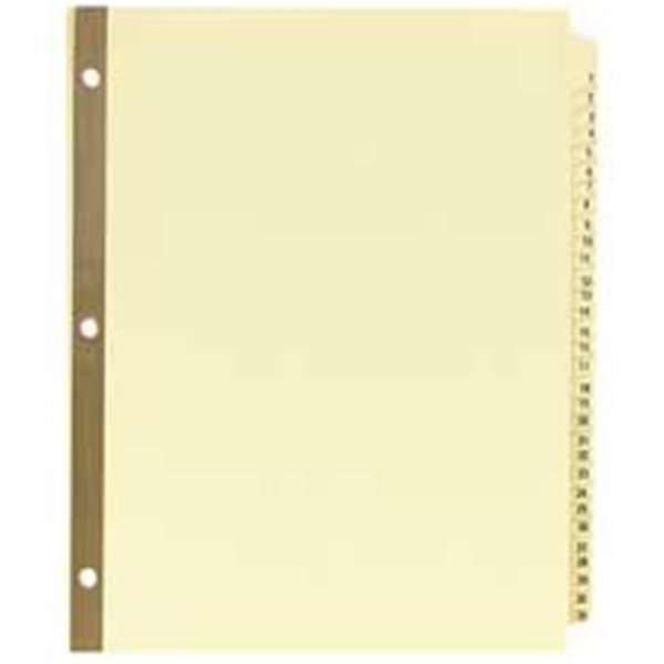 The Workstation Consumer Products Laminated Tab Dividers- 3-HP- Numerical 1-31- 11in.x8-.50in.- Buff TH126929